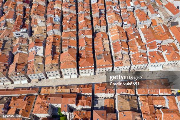 centro storico di dubrovnik - dubrovnik old town foto e immagini stock