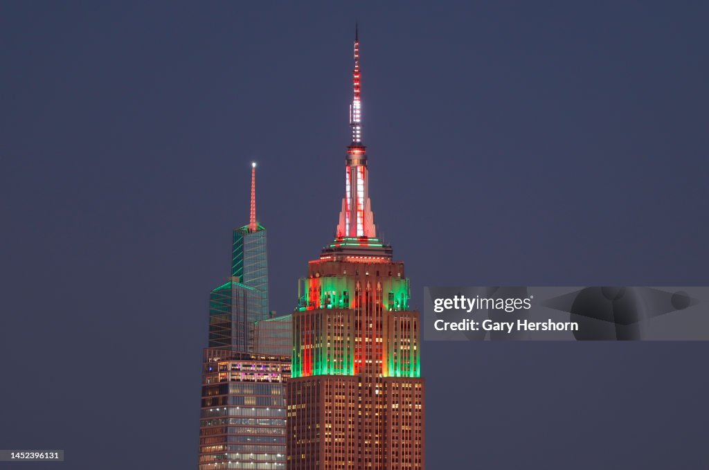 Empire State Building and One Vanderbilt Mark Christmas Day in New York City
