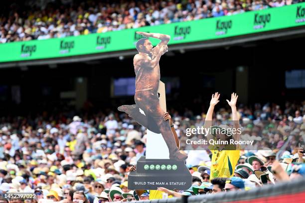 General view is seen of spectators during day one of the Second Test match in the series between Australia and South Africa at Melbourne Cricket...