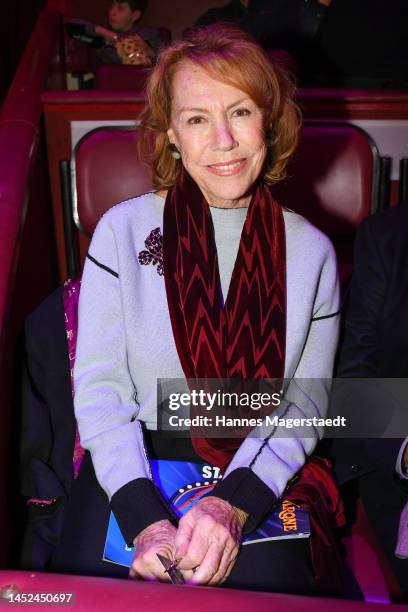 Actress Gaby Dohm attends the Circus Krone Christmas Premiere at Circus Krone on December 25, 2022 in Munich, Germany.