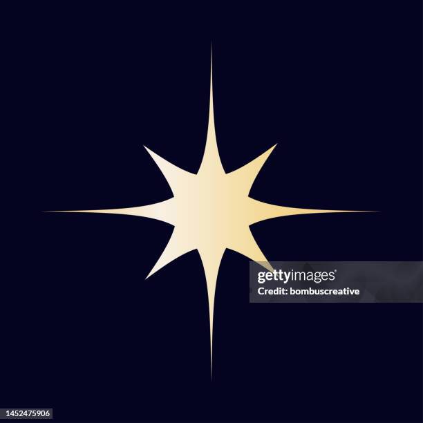 star & sun gold icon - logo star stock illustrations