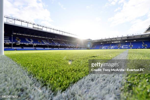 General view of Goodison Park before the Premier League match between Everton FC and Wolverhampton Wanderers at Goodison Park on December 26, 2022 in...