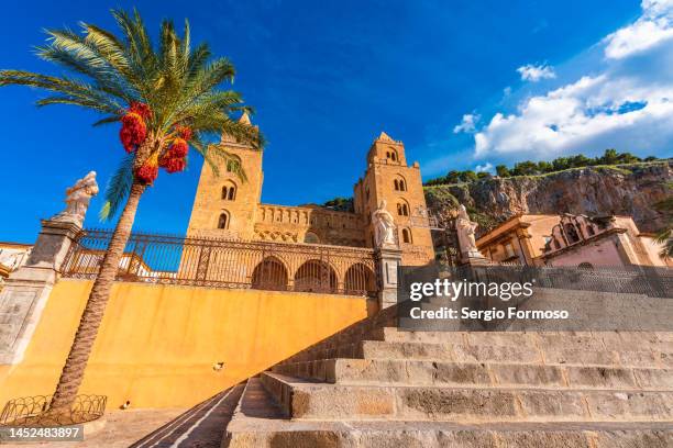 cefalù cathedral in sicily, italy - palermo sicilien bildbanksfoton och bilder