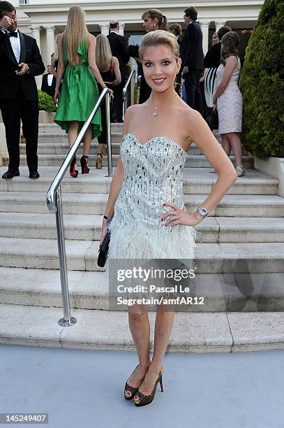 Alessandra Pozzi arrives at the 2012 amfAR's Cinema Against AIDS during the 65th Annual Cannes Film Festival at Hotel Du Cap on May 24, 2012 in Cap...