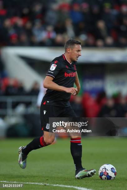 Phil Jagielka of Stoke City in action during the Sky Bet Championship match between Rotherham United and Stoke City at AESSEAL New York Stadium on...