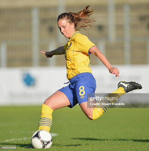Emma Lund of Sweden in action during the U23's womens international friendly mtach between Germany and Sweden on May 24, 2012 in Hamburg, Germany.