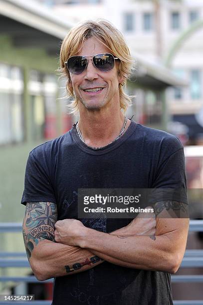 Musician Duff McKagan poses for a photo at the Musicians Institute Concert Hall on May 24, 2012 in Los Angeles, California. McKagan was inducted into...