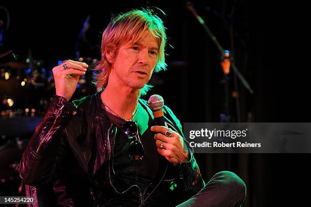 Musician Duff McKagan speaks at the Musicians Institute Concert Hall on May 24, 2012 in Los Angeles, California. McKagan was inducted into the Rock...