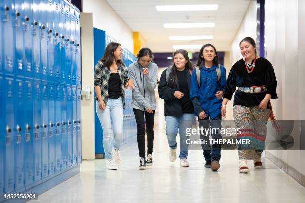 a group of students walking on the corridor - heritage hall stock pictures, royalty-free photos & images
