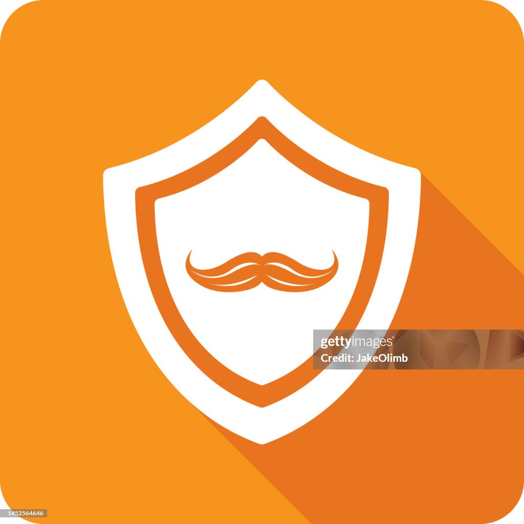 Escudo Bigode Ícone Silhueta 1