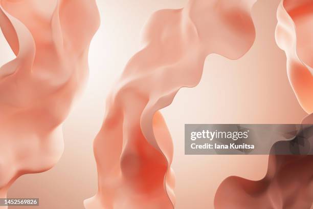 beautiful futuristic abstract brown, beige background. 3d pattern. - liquid foundation texture stock pictures, royalty-free photos & images