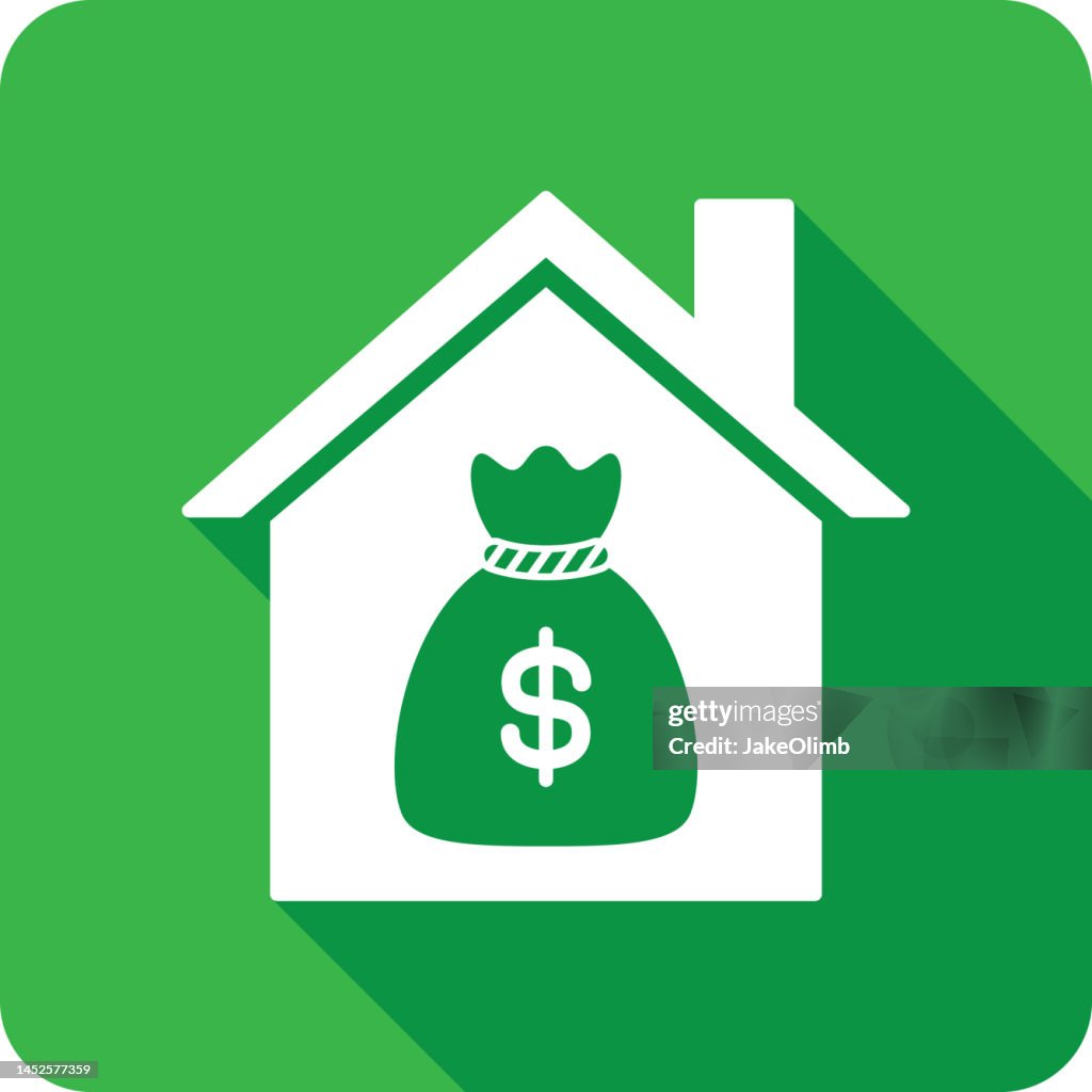 House Money Bag Icon Silhouette