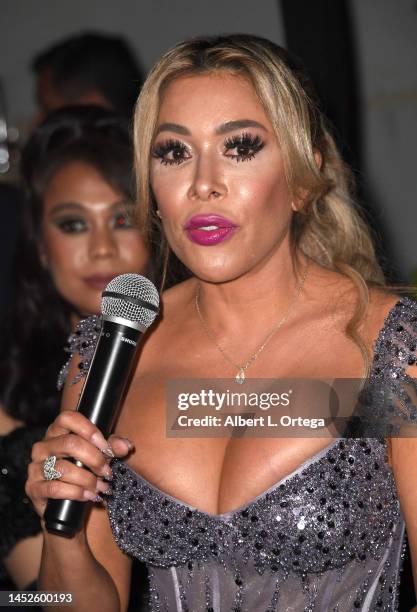 Olga Loera is honored at Amaré Magazine's Launch Women Of The Year 2022 held at Skybar on December 16, 2022 in West Hollywood, California.