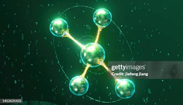 3d rendering of Abstract organic Molecule Background