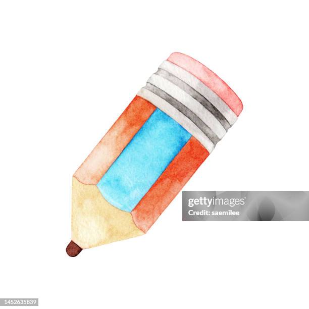 watercolor pencil - empty primary school classroom stock illustrations
