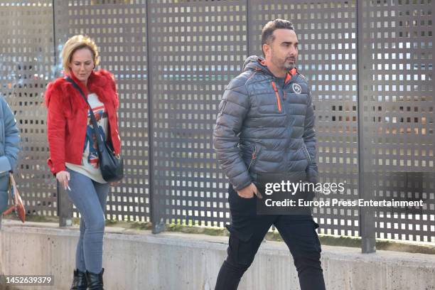 Rocio Carrasco and Fidel Albiac leaving a lunch with colleagues on December 22 in Madrid, Spain.