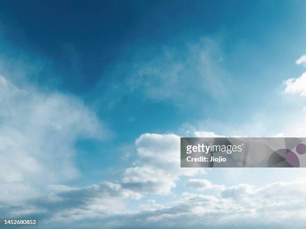 cloudy sky - fluffy cloud sky stock pictures, royalty-free photos & images