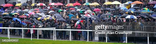 Damp day at Chepstow Racecourse on December 27, 2022 in Chepstow, Wales.