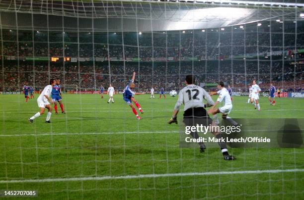 July 2000, Rotterdam, UEFA European Championship Final, Italy v France, David Trezeguet scoring the golden winning goal for France.