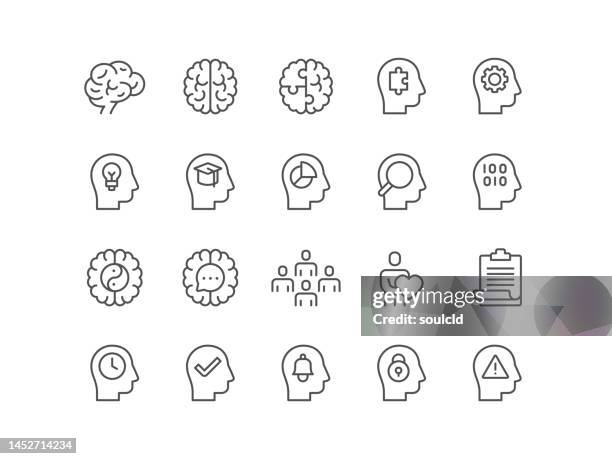 illustrations, cliparts, dessins animés et icônes de icônes d’état mental - picto-puzzle