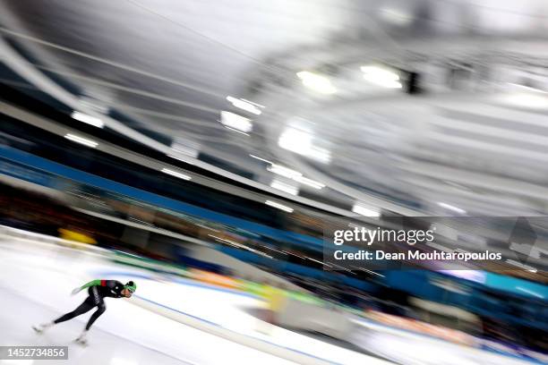 Patrick Roest competes in the 5000m Mens Allround race during the Daikin NK or Netherlands Championship Allround & Sprint Finals at Thialf Ice Arena...