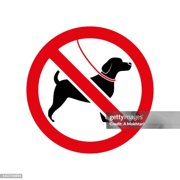 ilustrações, clipart, desenhos animados e ícones de ícone de cão proibido. - criminal