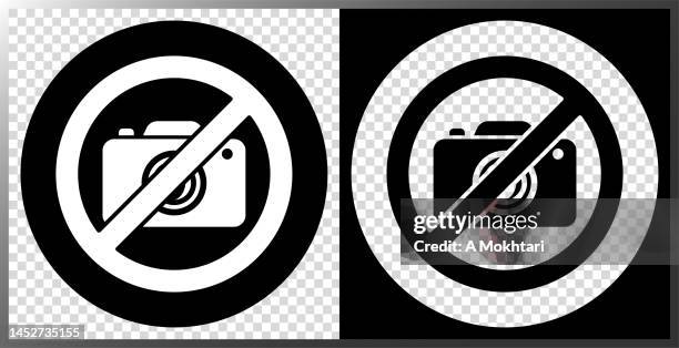 prohibited photo icon. - no photographs sign stock illustrations