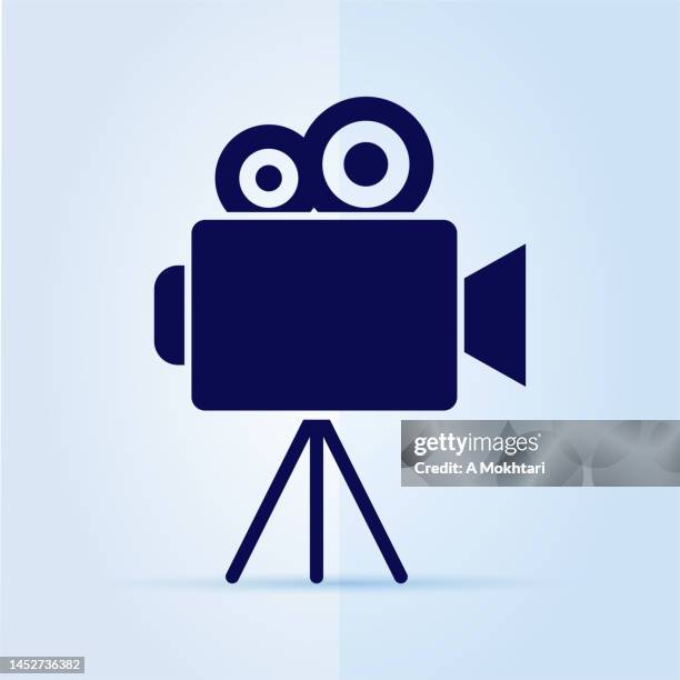 cinema camera icon. - camera crew stock illustrations