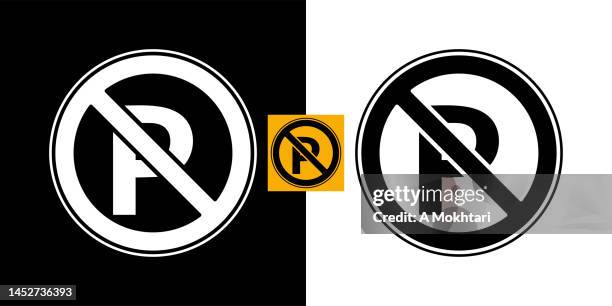 no parking icon. - pedestrian area stock illustrations