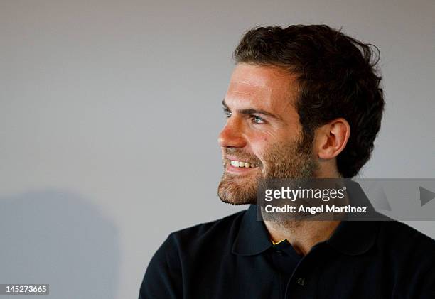 Juan Mata of Spain attends a press conference at Puerta America Hotel on May 25, 2012 in Madrid, Spain.