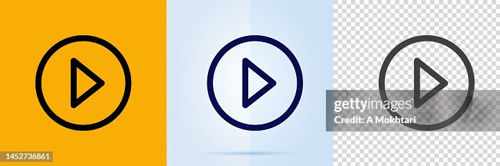 Play button icon set. Play button icon set.