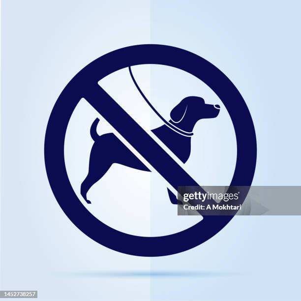 symbol für verbotene hunde. - warnschild hund stock-grafiken, -clipart, -cartoons und -symbole