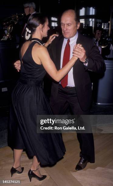 Robert Duvall and Sharon Brophy attend Ballroom Week Gala Tea Dance on May 31, 1990 at the Waldorf Hotel in New York City.