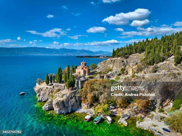 church of saint john the theologian in ohrid, macedonia - north macedonia stock pictures, royalty-free photos & images