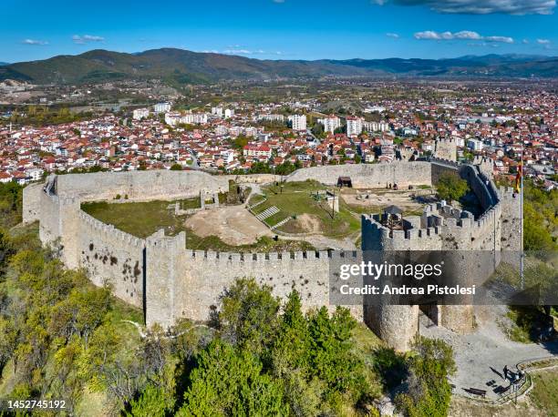 samuel's fortress in ohrid, macedonia - ohrid stock pictures, royalty-free photos & images