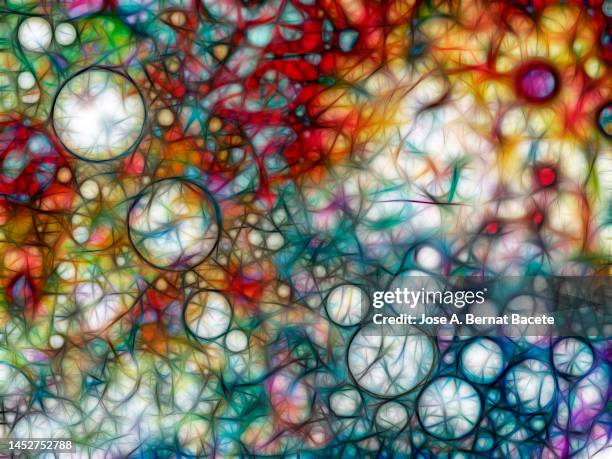 macro abstract background with colored acrylic fibers. - bernat bacete stock pictures, royalty-free photos & images