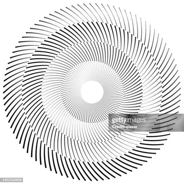 circular pattern of squares, four segments phase shifted - four sections stock illustrations