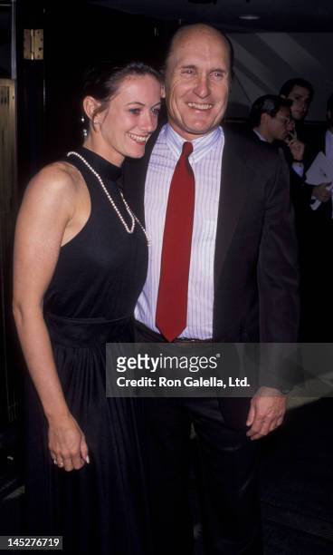 Robert Duvall and Sharon Brophy attend Ballroom Week Gala Tea Dance on May 31, 1990 at the Waldorf Hotel in New York City.