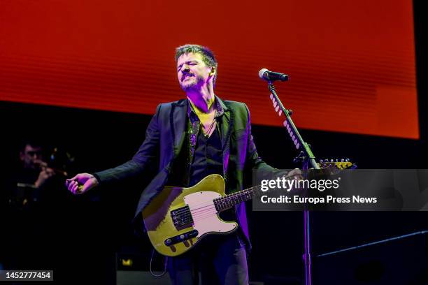 The singer Coque Malla performs during the penultimate concert of his tour at the Wizink Center, on 27 December, 2022 in Madrid, Spain. The artist...