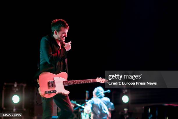 The singer Coque Malla performs during the penultimate concert of his tour at the Wizink Center, on 27 December, 2022 in Madrid, Spain. The artist...