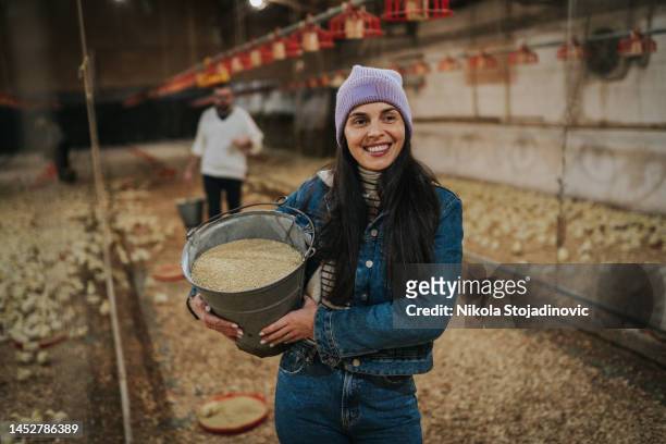 portrait of a woman farmer - hatchery stock pictures, royalty-free photos & images