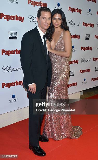 Actor Matthew McConaughey and Camila Alves attend "The Paperboy" After Party during the 65th Annual Cannes Film Festival on May 24, 2012 in Cannes,...