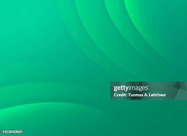 abstract background of curved bright green lines or layers on green. - groene acthergrond stockfoto's en -beelden