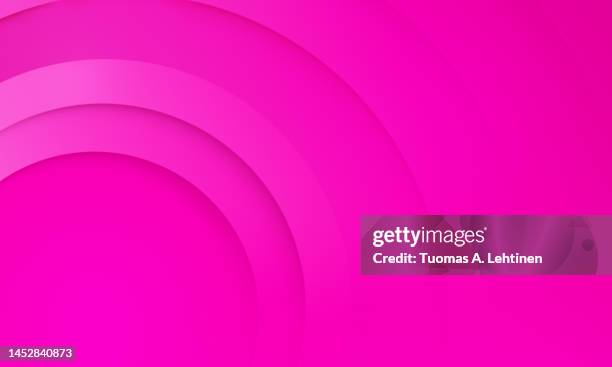 abstract background of layered hot pink circles. - knallrosa stock-fotos und bilder