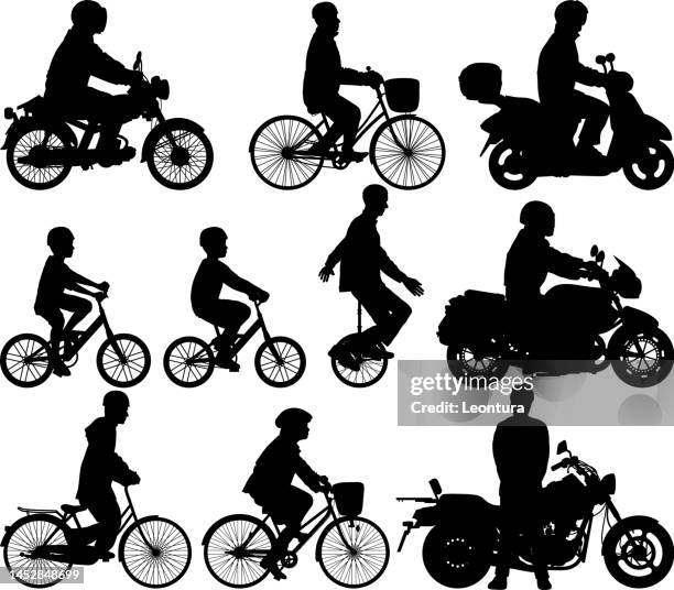 bikes - man riding motorcycle clip art stock illustrations