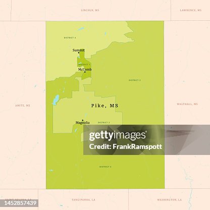 MS Pike County Vector Map Green MS Pike County Vector Map Green