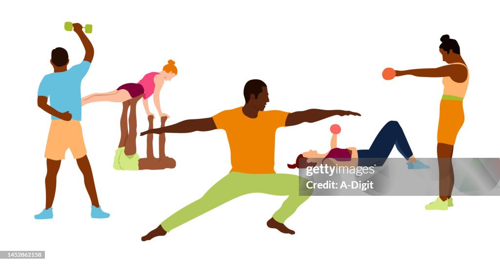 Core Exercise Graphics Core Strength Workout Group High-Res Vector Graphic - Getty Images
