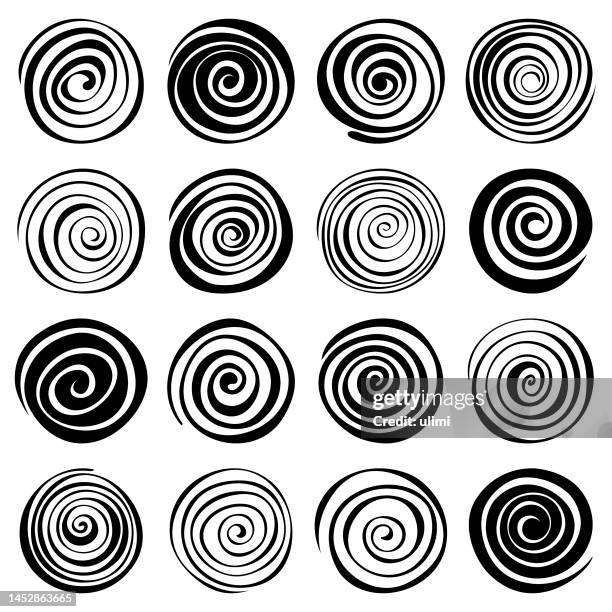 ilustrações de stock, clip art, desenhos animados e ícones de hand drawn spirals - spiral