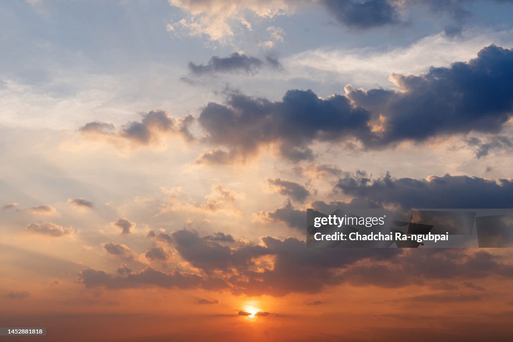 Sky sunset cloud background nature
