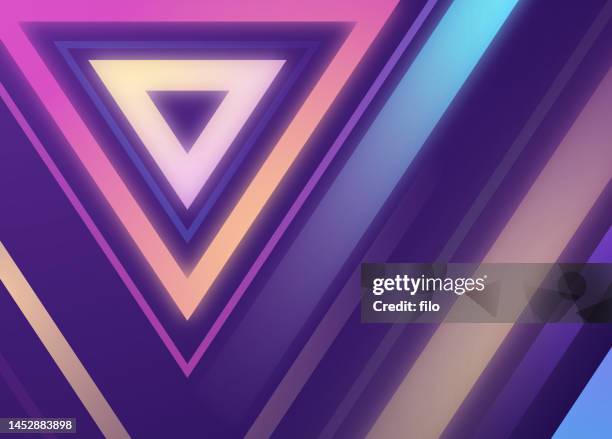 glow abstract triangle lines modern futuristic background - computer game levels stock illustrations